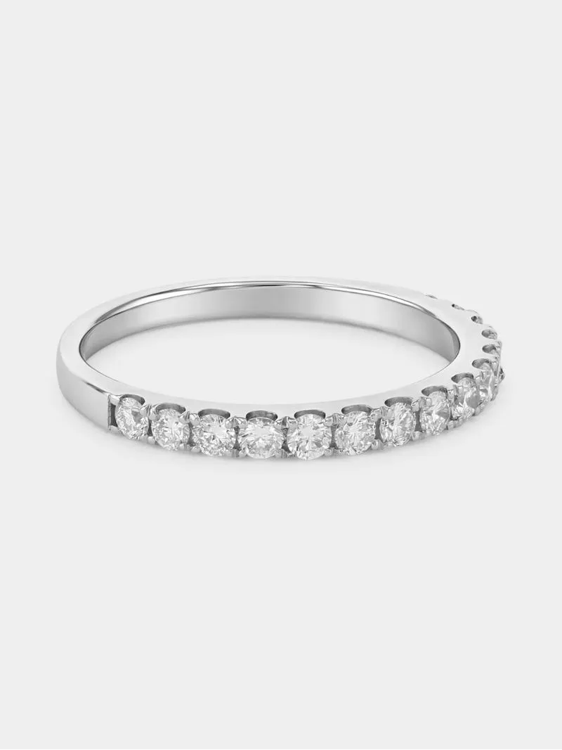 White Gold 0.5ct Lab Grown Diamond Eternity Ring
