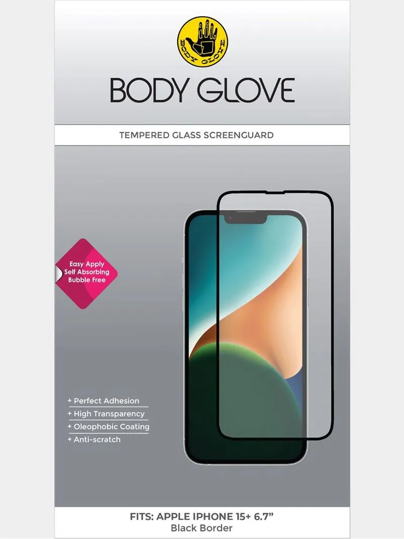 Body Glove Tempered Glass Screen Protector – Apple iPhone 15 Plus