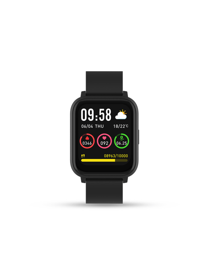 Volkano Active Tech Stamina Series GPS Black Silicone Watch