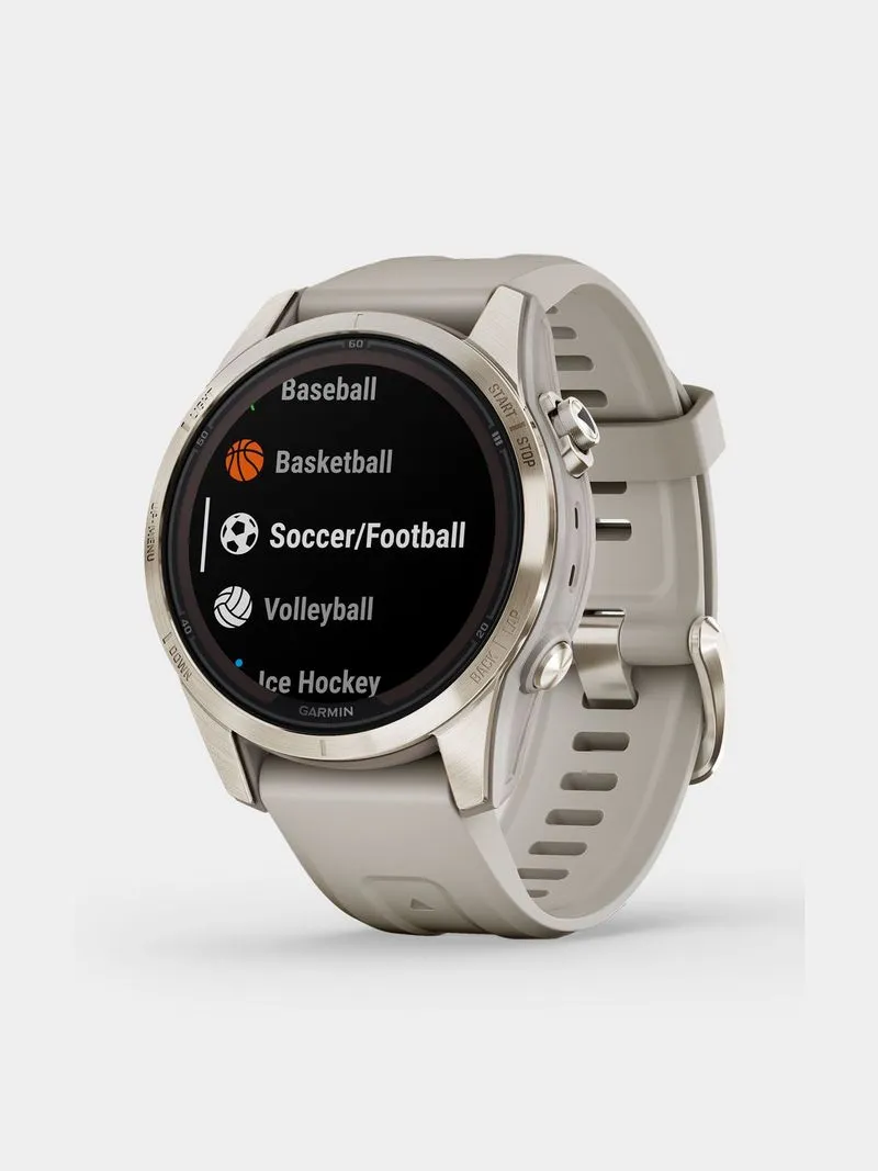 Garmin Fenix 7S Pro Sapphire Solar Edition Soft Gold with Light Sand Band