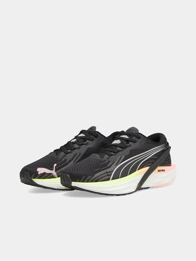 Womens Puma Run XX Nitro Black Koral Running Shoes