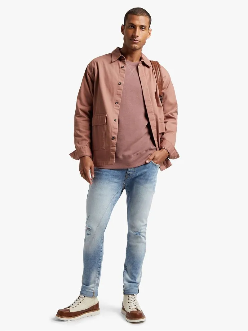 Men's Relay Jeans Super Skinny Rip and Repair Light Blue Jean