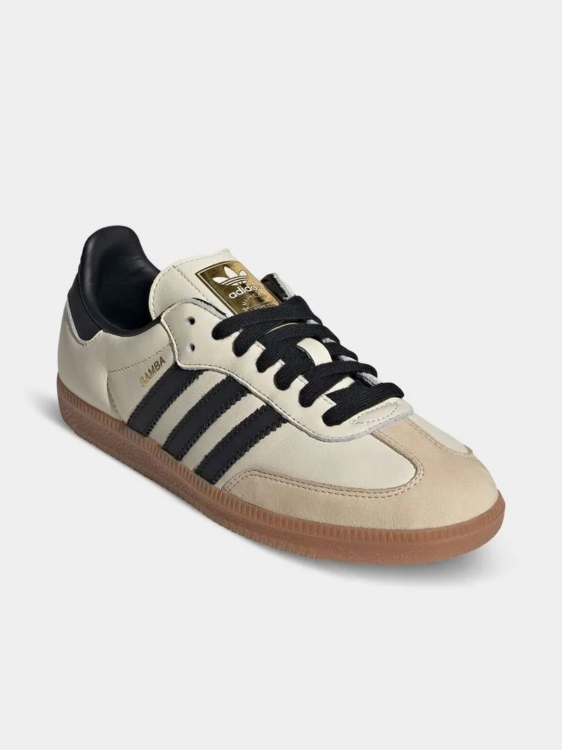 adidas Originals Women's Samba OG Cream/Black Sneaker