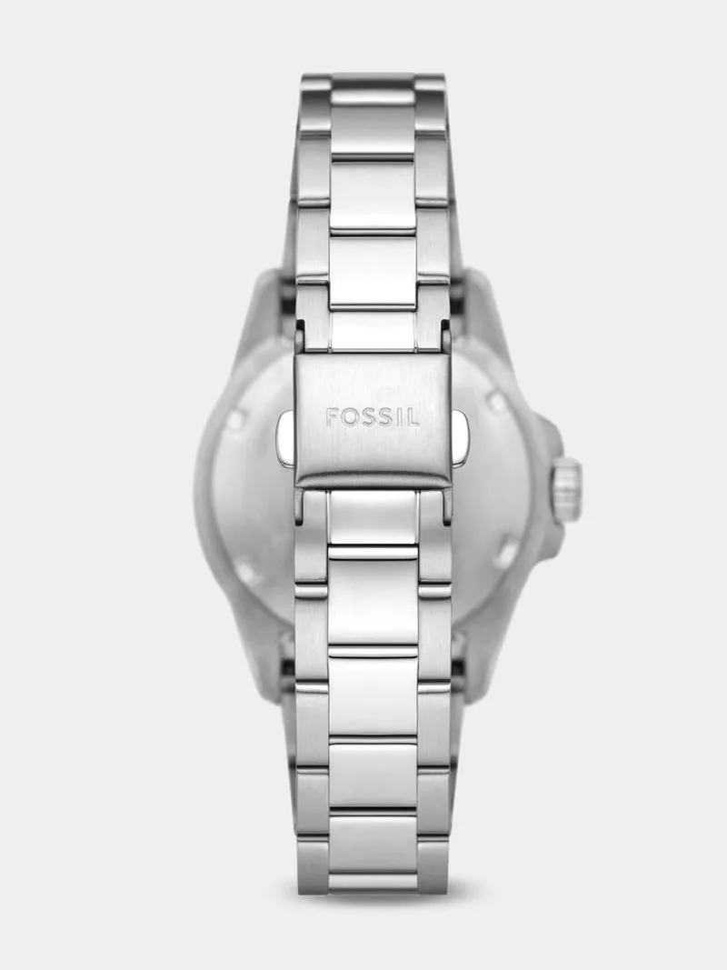 Fossil Blue Pink Dial Stainless Steel Bracelet Watch