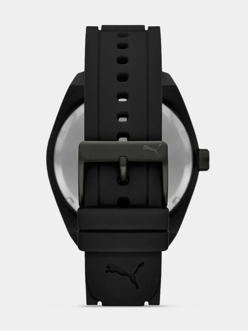 Puma Men's Puma Street Black Dial Silicone Watch