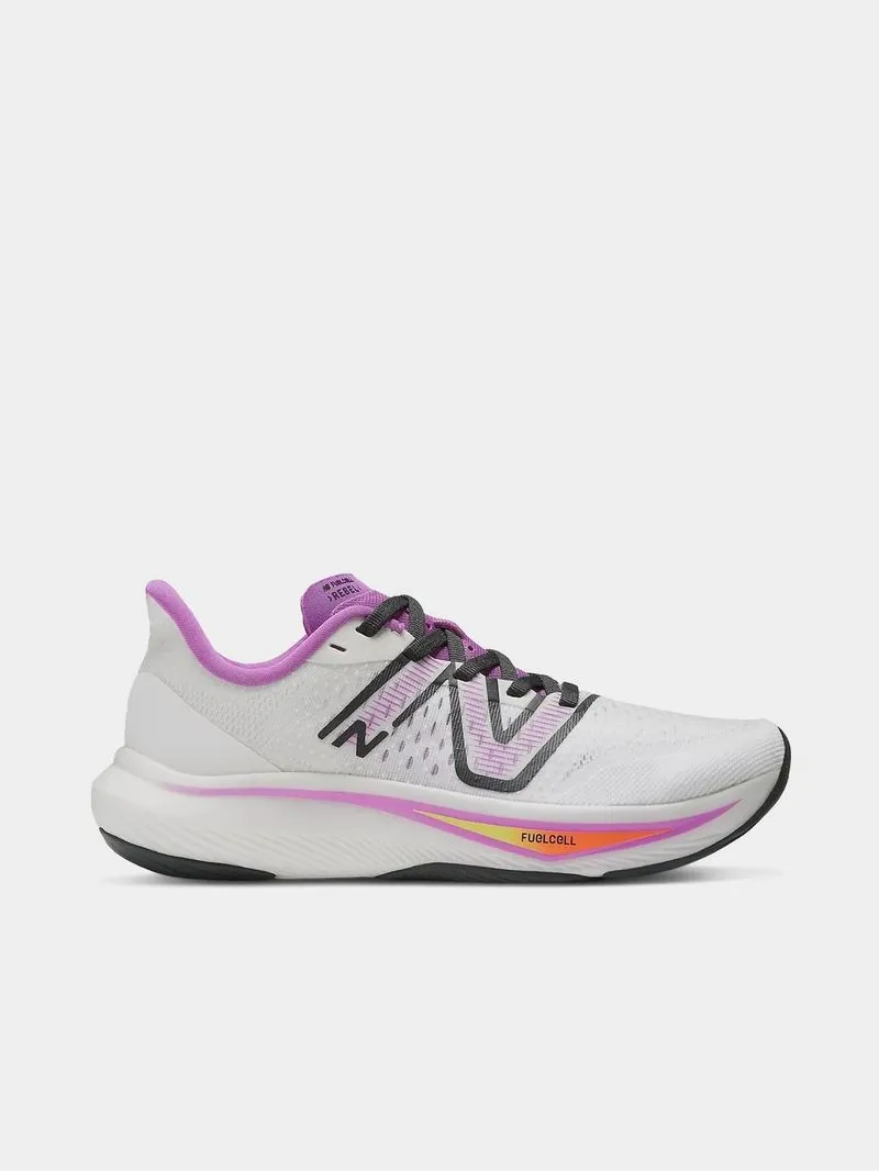 Women's New Balance Fuelcell Rebel V3 White Running Shoe