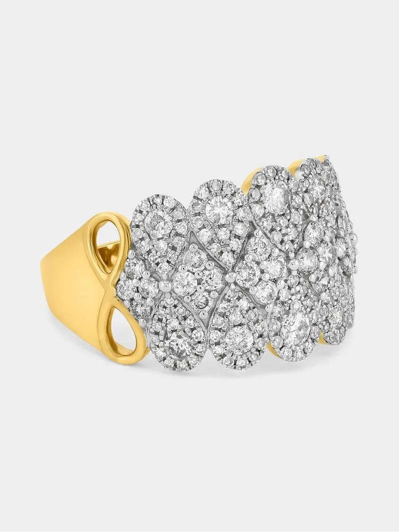 Yellow Gold 1.00ct Diamond Starry Night Ring