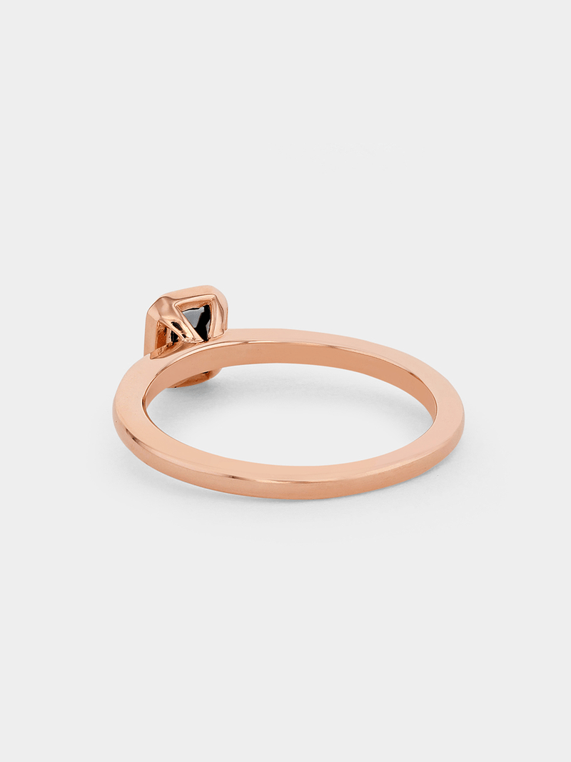 Rose Gold 0.52ct Black Diamond Octagonal Ring