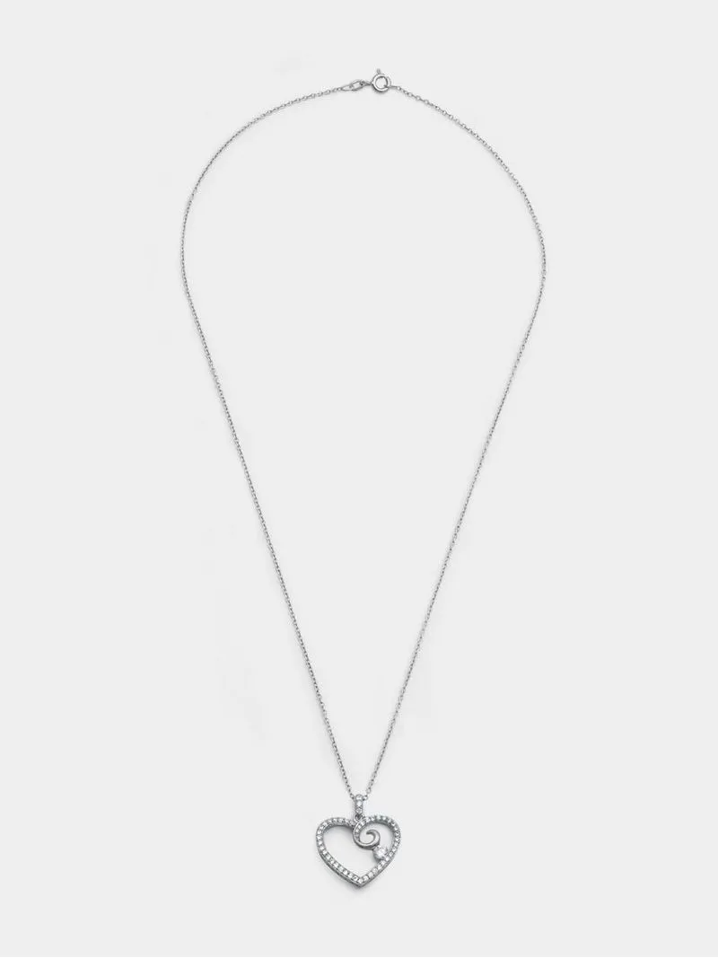 Cheté Sterling Silver Cubic Zirconia Women’s Cushion Halo Pendant