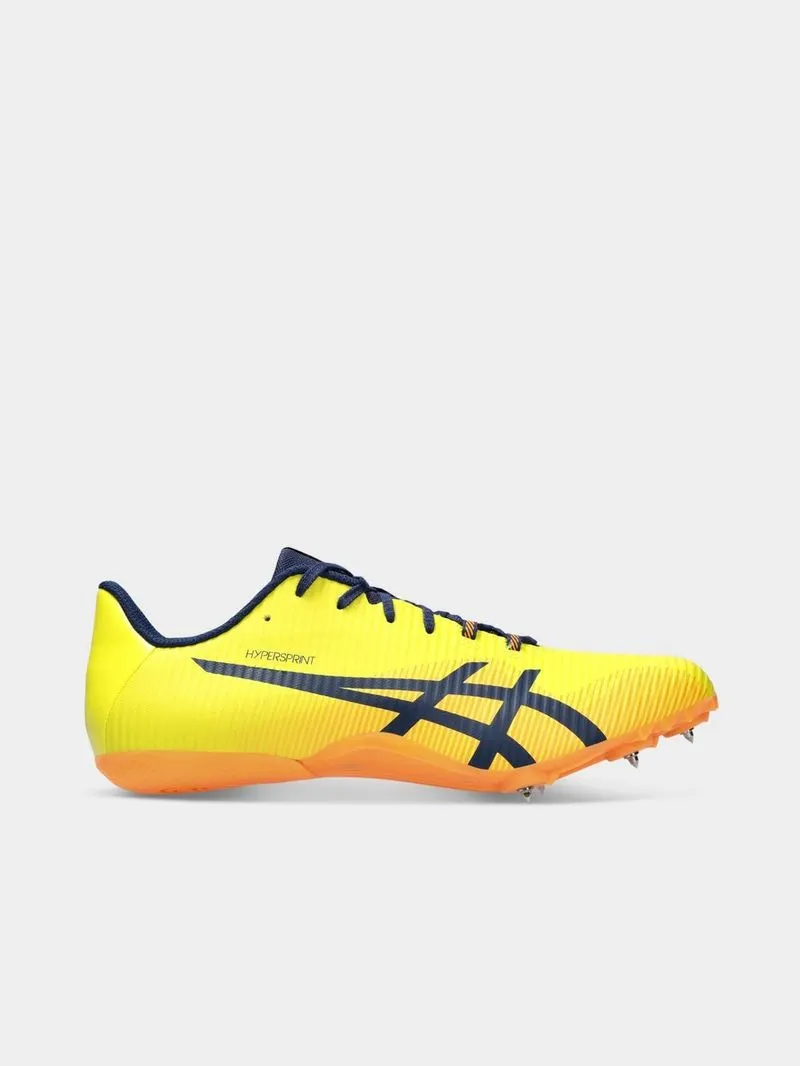 Mens Asics Hypersprint 8 Yellow/Blue Running Spikes