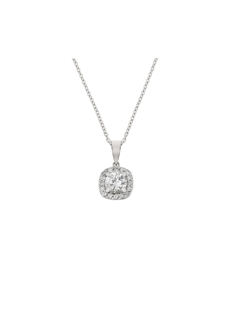 Sterling Silver Cubic Zirconia Women's April Birthstone Pendant Necklace