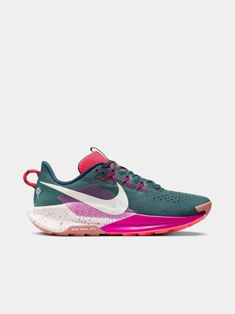 Mens Nike React Pegasus 5 Green/Pink Trail Running Shoes