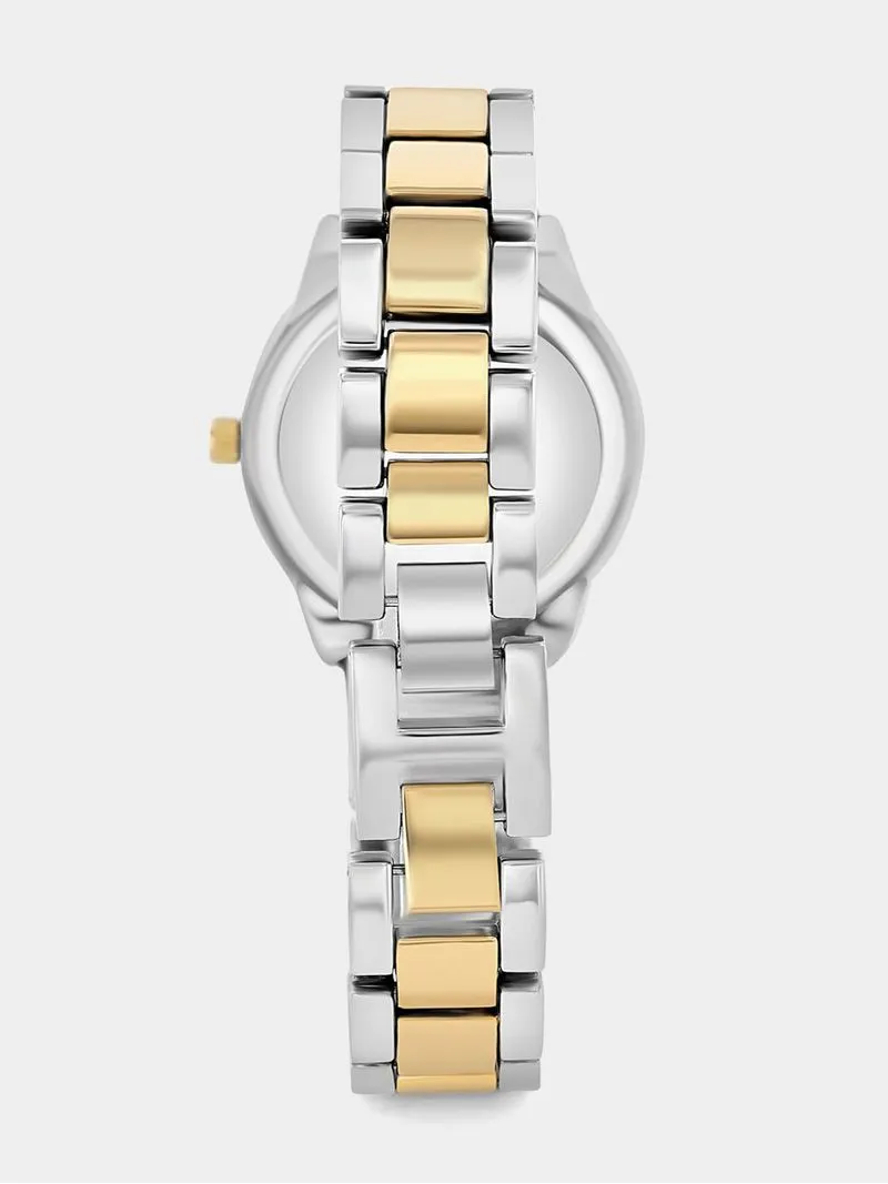 Tempo Women’s Gold & Silver Plated Two-Tone Bracelet Watch