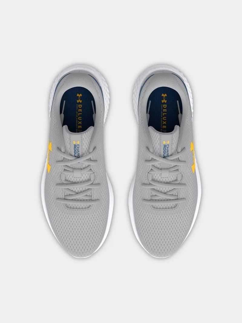 Mens Under Armour Charged Rogue 3.0 Grey/Blue/Yellow Running Shoes
