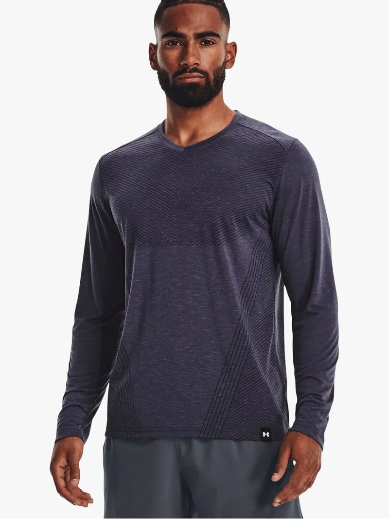 Men's Under Armour BREEZE Long Sleeve RUNNING Blue Top