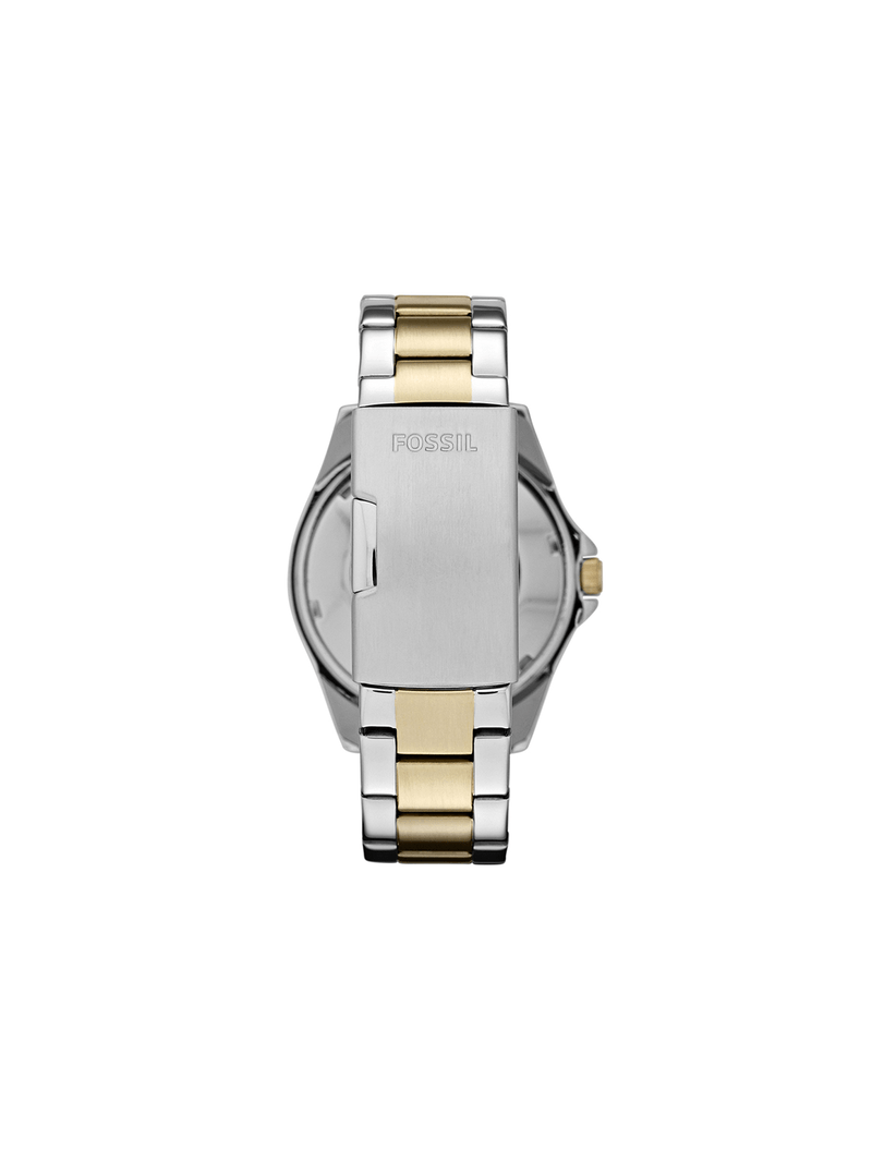 Fossil Riley Silver & Gold Plated Stainless Steel Multi Dial Bracelet Watch