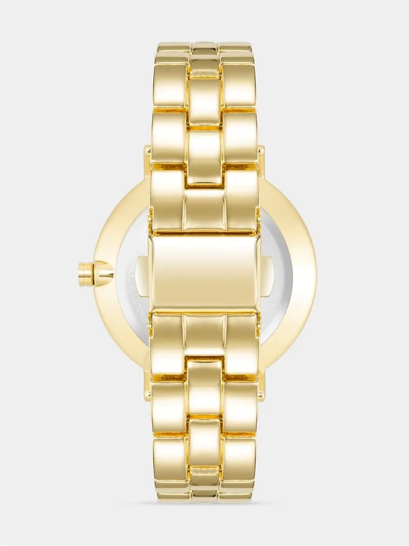Nine West Women's Ombre Dial Gold Plated Bracelet Watch