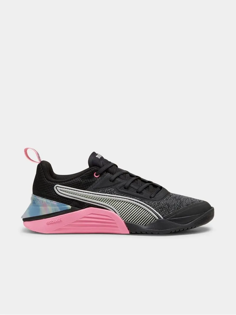 Womens Puma Fuse 3.0 Animal Remix Black Silver Training Shoes