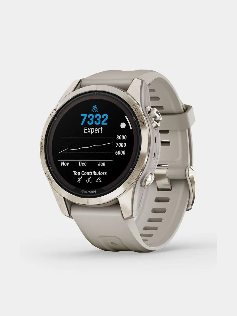 Garmin Fenix 7S Pro Sapphire Solar Edition Soft Gold with Light Sand Band