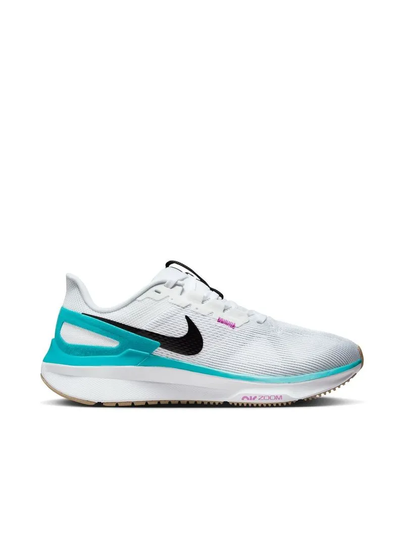 Womens Nike Air Zoom Structure 25 White/Blue Running Shoes