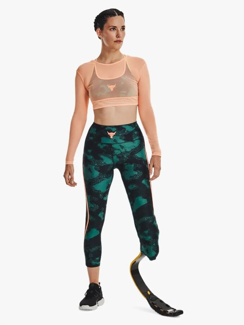 Women's Under Armour Project Rock Aop Green Tights