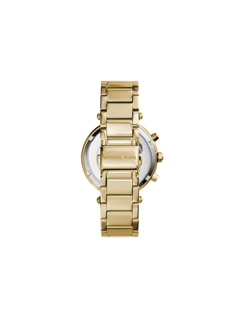 Michael Kors Ladies Parker Gold Tone Chronograph Watch