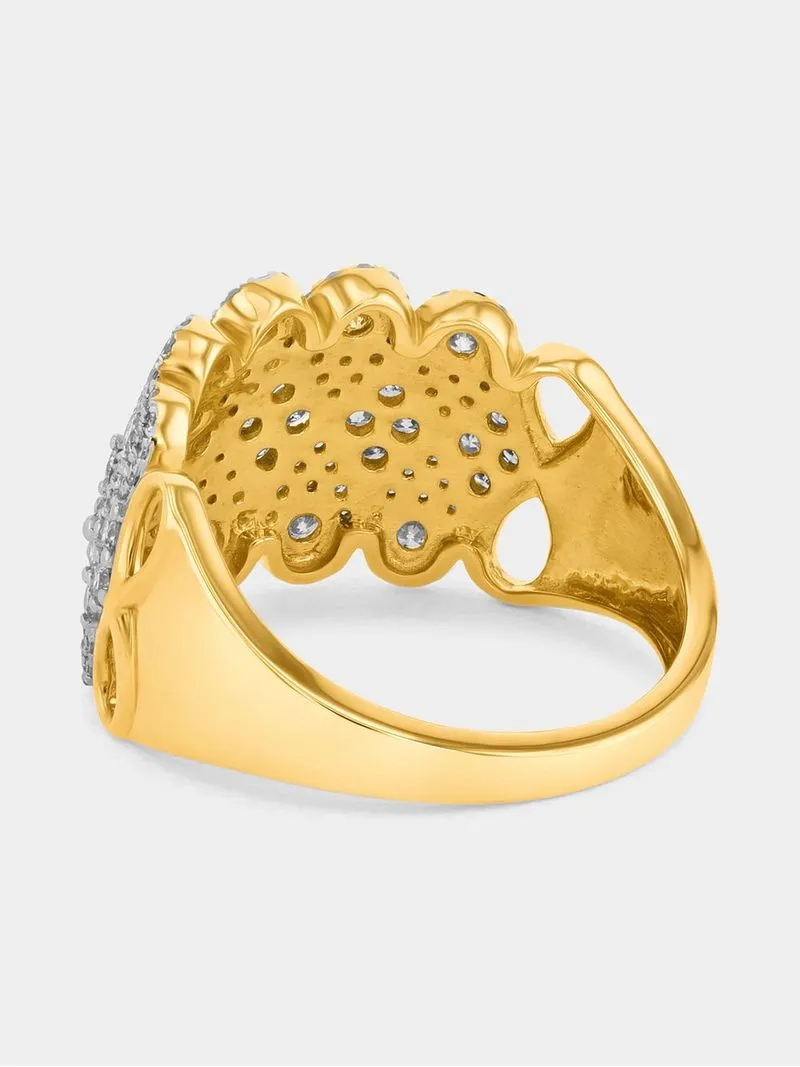 Yellow Gold 1.00ct Diamond Starry Night Ring