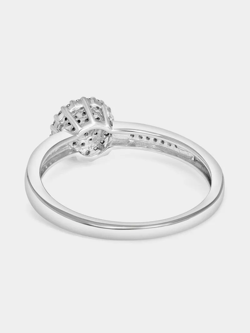 White Gold 0.17ct Diamond Round Multi-Stone Ring