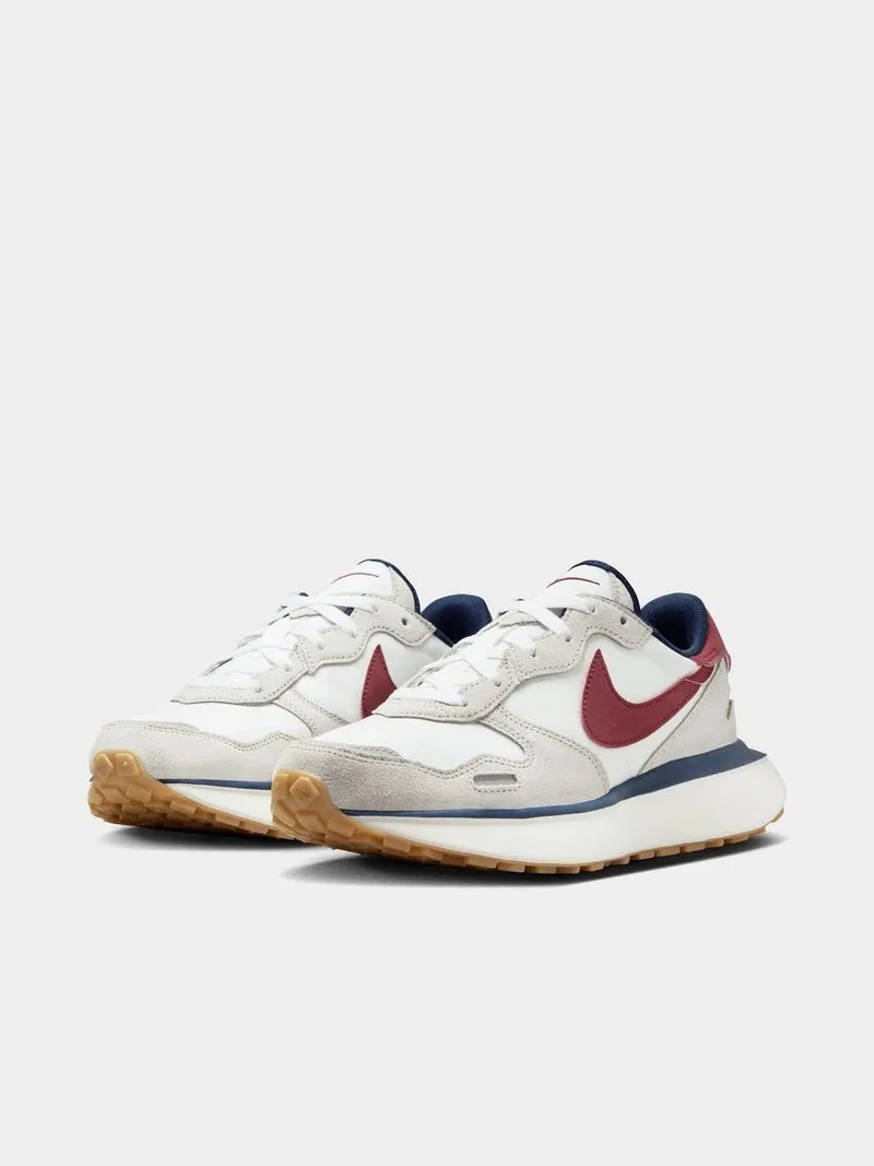Nike Women's Phoenix Waffle Cream/Red Sneaker