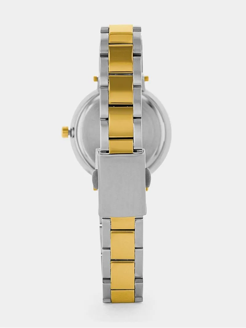 Ferro Women’s Two Tone Green Dial Bracelet Watch