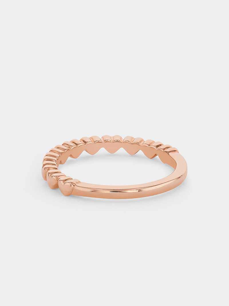 Rose Gold 0.004ct Diamond Heart Eternity Ring