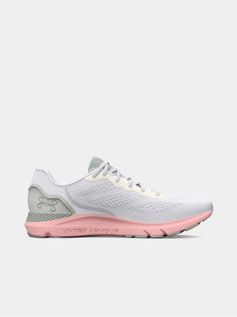 Womens Under Armour Hovr Sonic 6 White/Olive/Grove Green Running Shoes