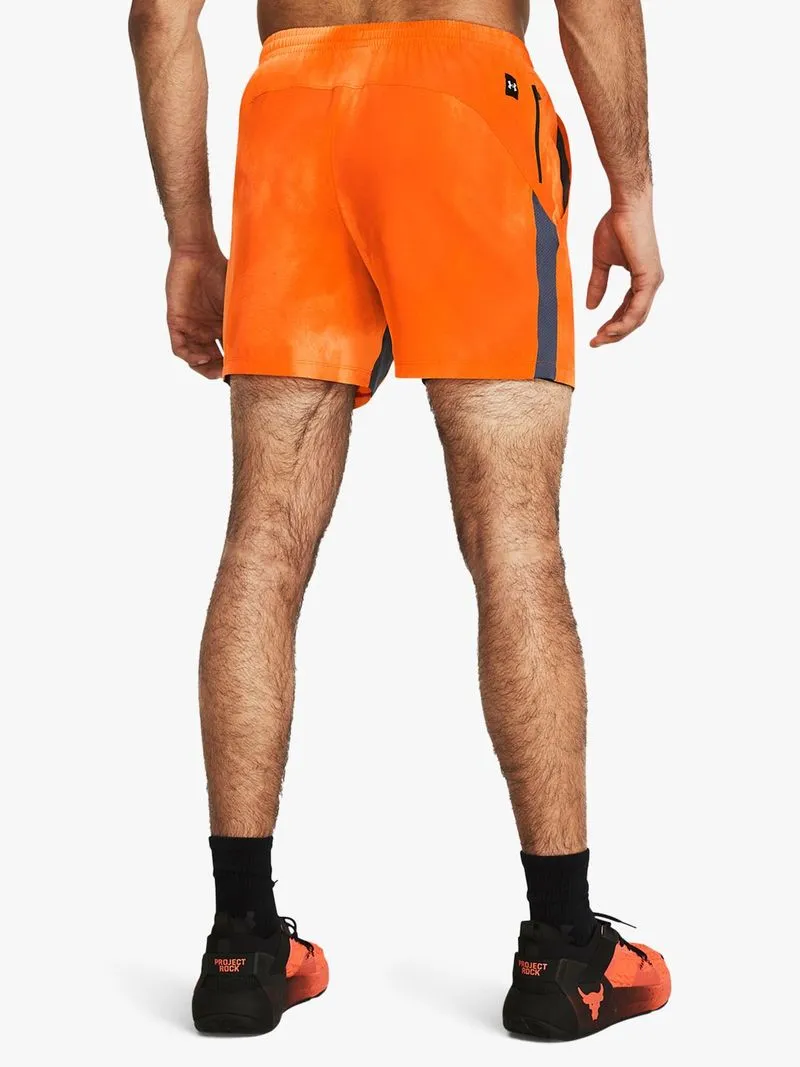 Mens Under Armour Project Rock Leg Day Orange Shorts