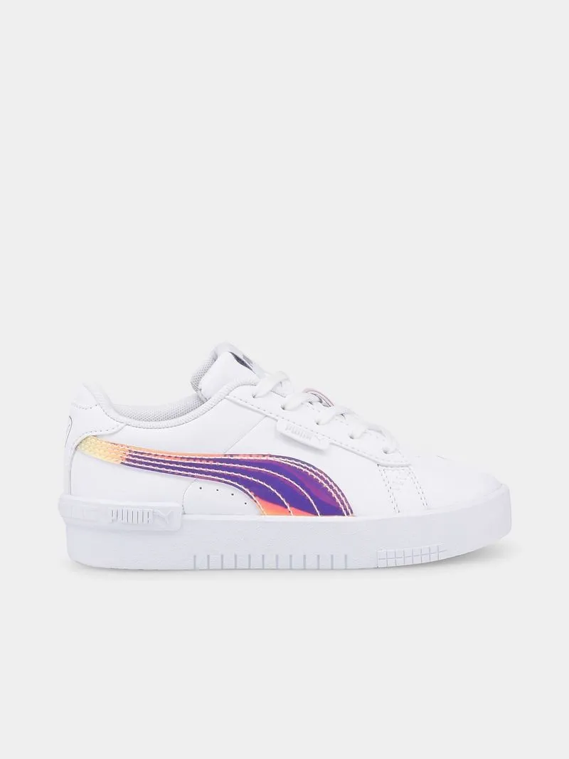 Junior Pre-School Puma Jada Holo White/Silver Shoes