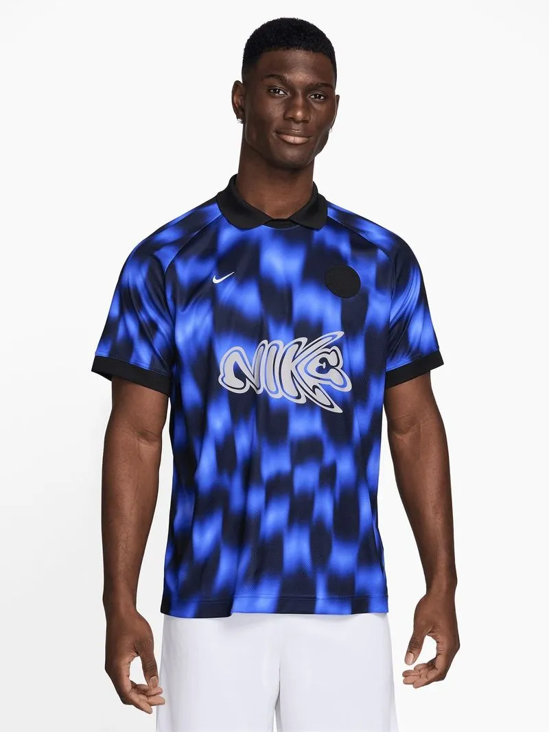 Mens Nike Dri-Fit Culture Of Football All Over Print Blue Soccer Jersey