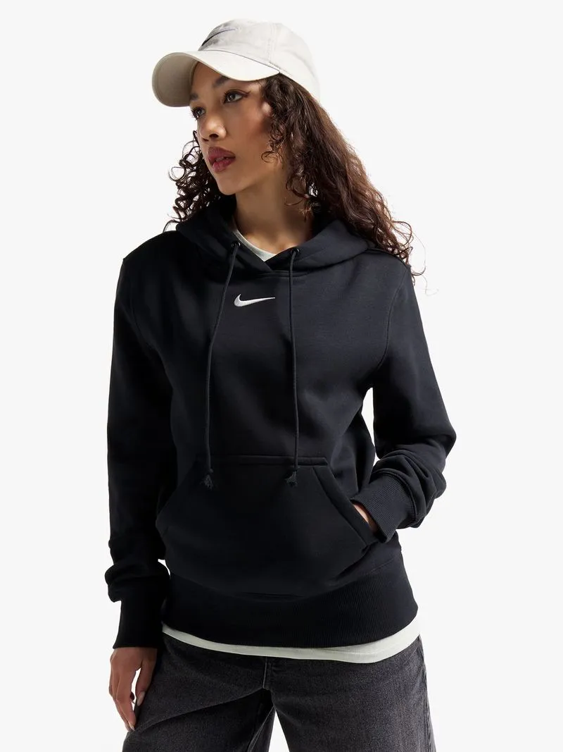 Nike Women's NSW Phoenix Fleece Black Pullover Hoodie
