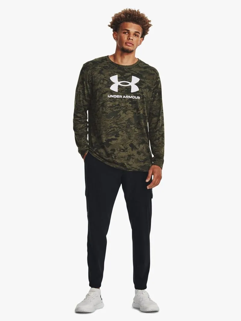 Mens Under Armour Stretch Woven Black Cargo Pants