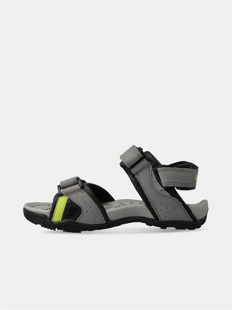 Junior Grade-School Hi-Tec Ula Grey/Yellow Sandals