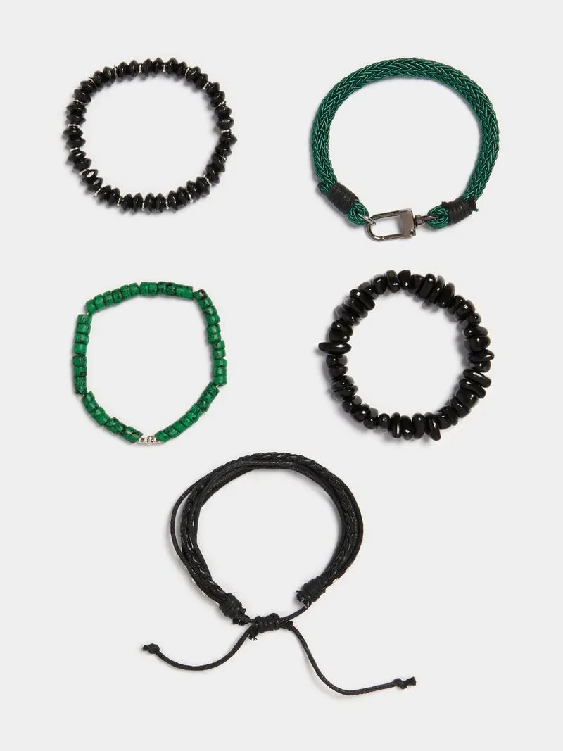 Men's Markham Mized Herring Stud Valor Bead Olive Green Bracelet Pack