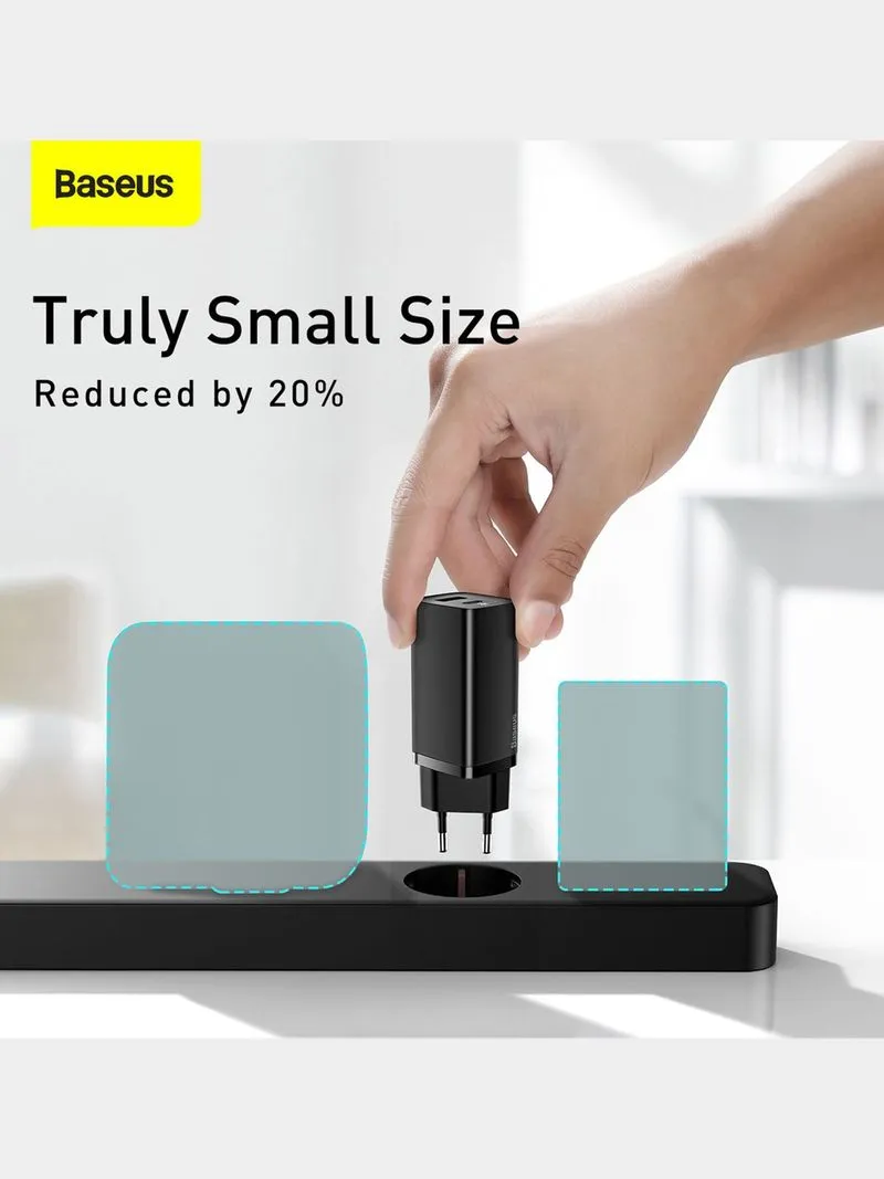 Baseus GaN2 Lite Quick Charger 65W Type-C & USB EU