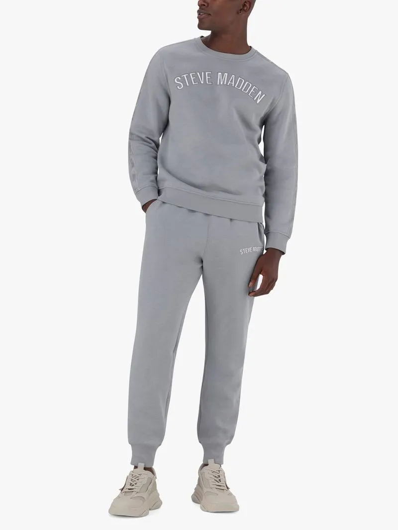 Men's Steve Madden Grey Co-Ord Keith Crew Neck Fleece Sweater