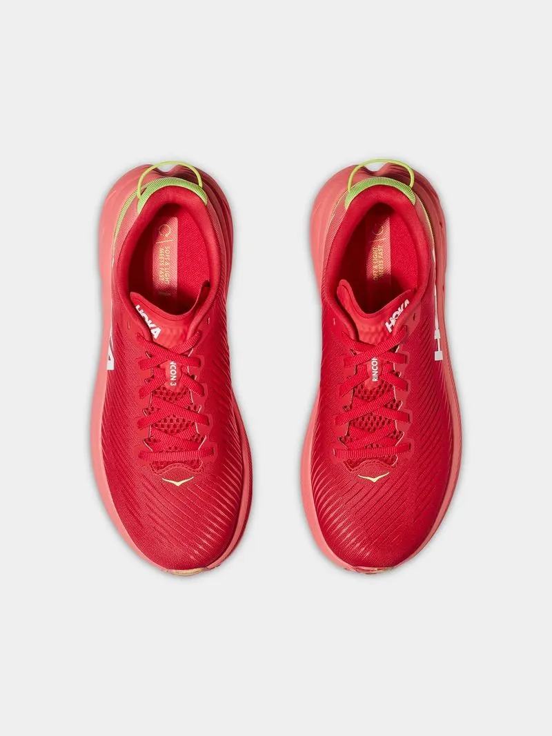 Womens Hoka Rincon 3 Cerise/Coral Running Shoes