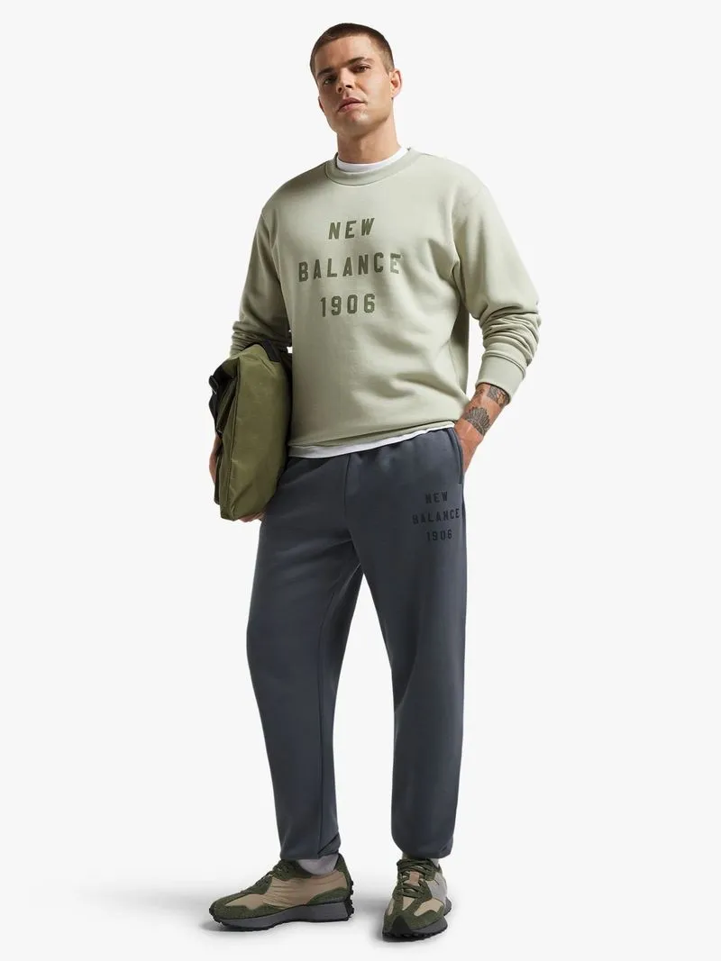 New Balance Men's Iconic Collegiate Olive Sweat Top
