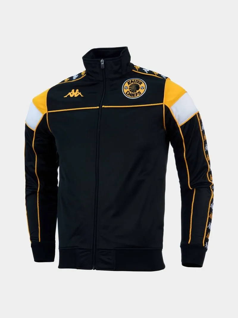 Mens Kappa Kaizer Chiefs 222 Banda Merez Am Black/Yellow Jacket