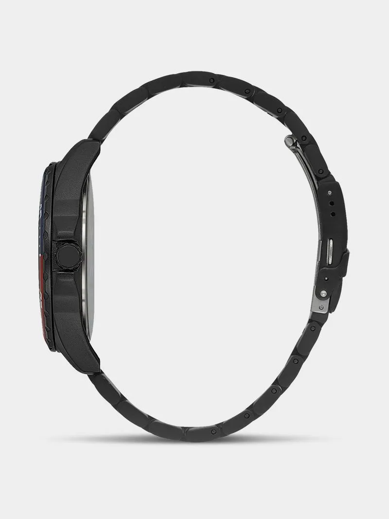 Daniel Klein Black Plated Black Dial Bracelet Watch
