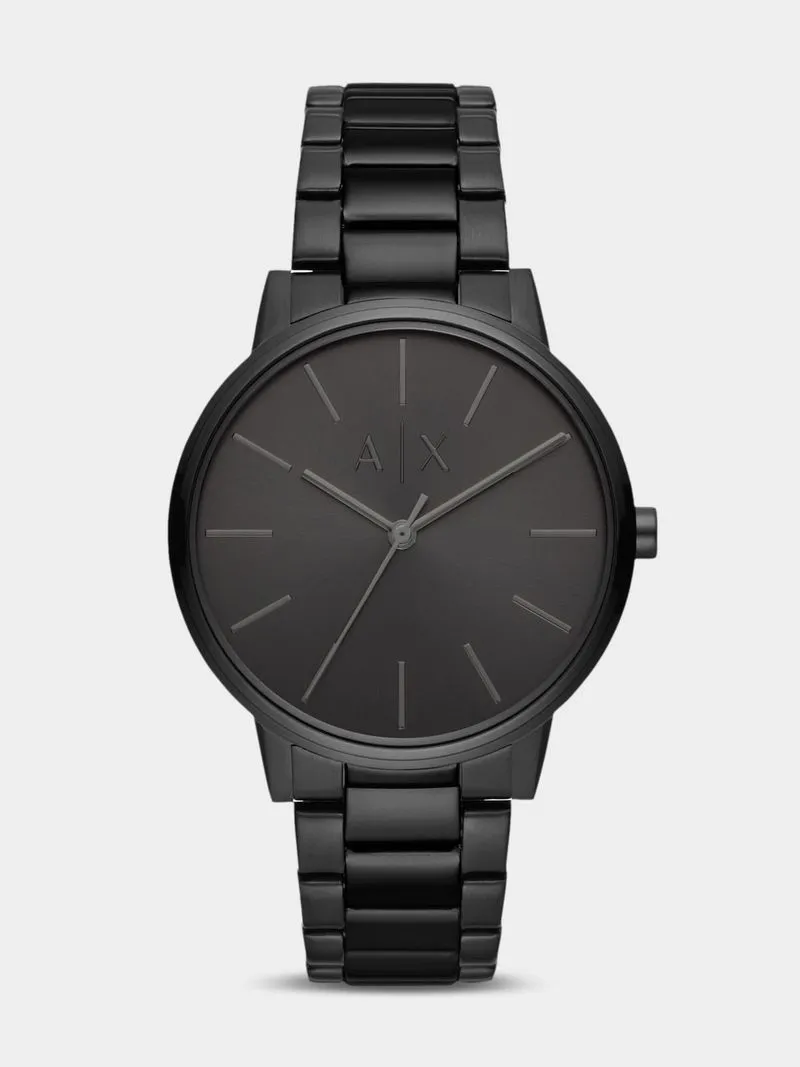 Armani Exchange Black Plated Stainless Steel Bracelet Watch