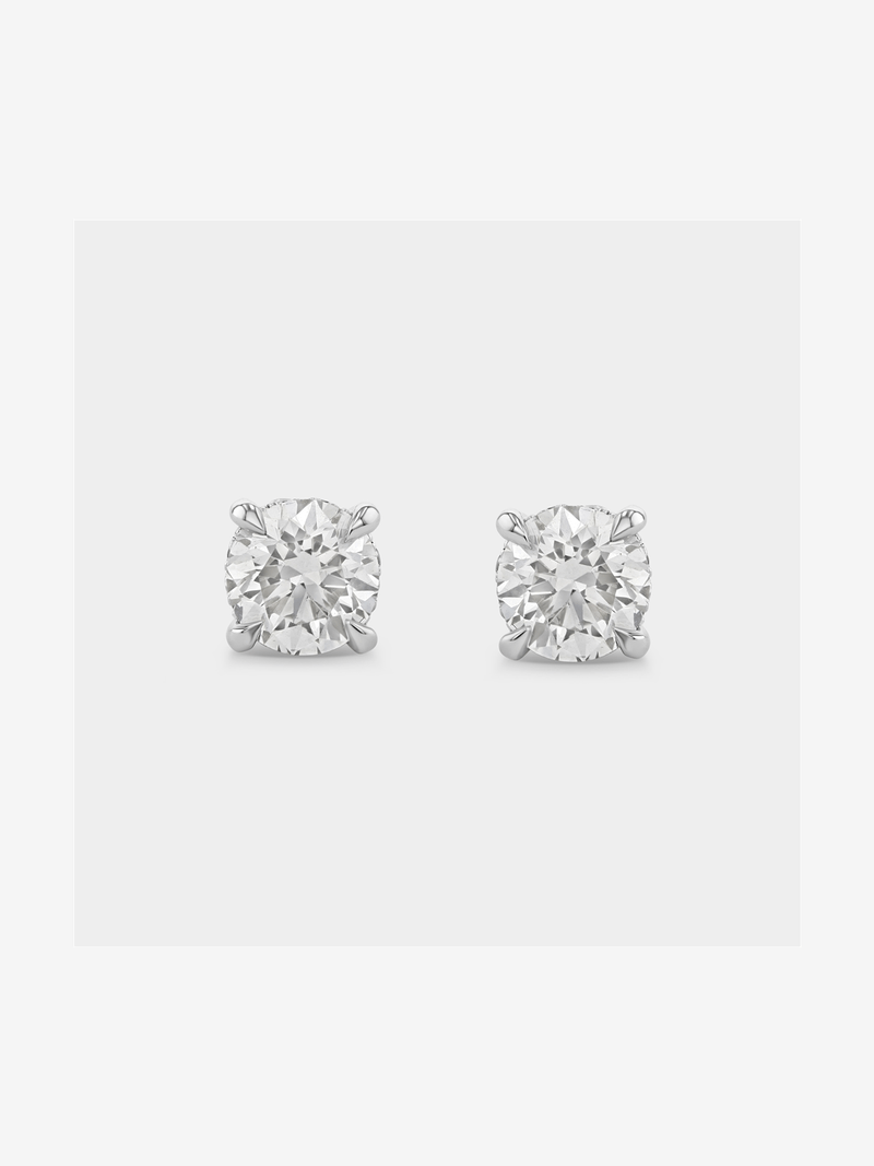 White Gold 0.6ct Lab Grown Diamond Solitaire Stud Earrings