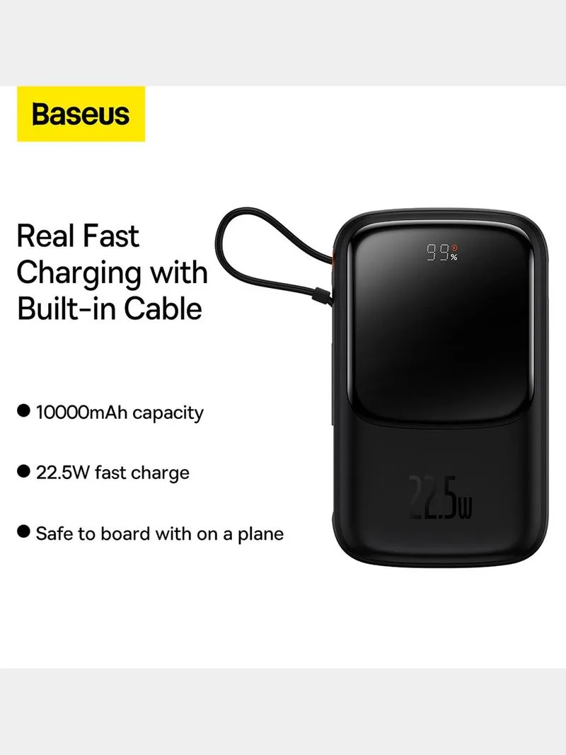 Baseus Qpow Pro Digital Display Fast Charge Power Bank 10000mAh 22.5W Type C