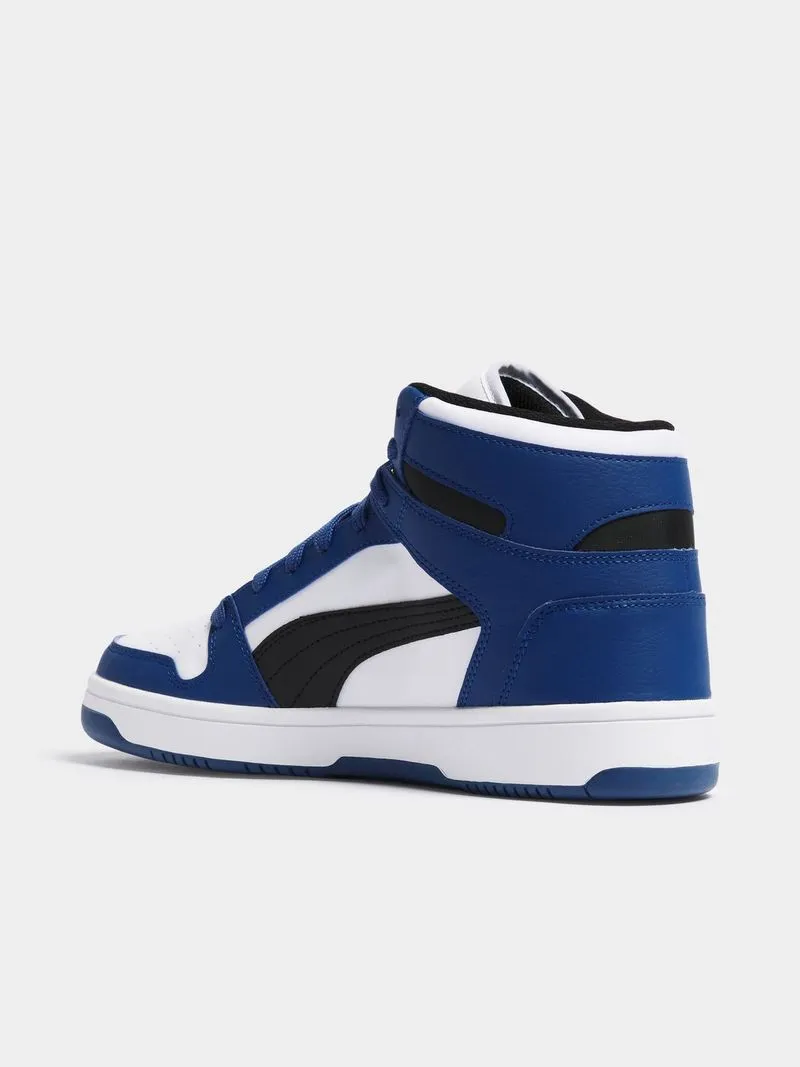 Mens Puma Rebound Lay Up SL Mid REBOUND LAY Blue/Black/White Sneaker
