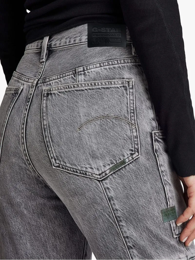 G-Star Wom en's Viktoria Utility High Grey Straight Jeans